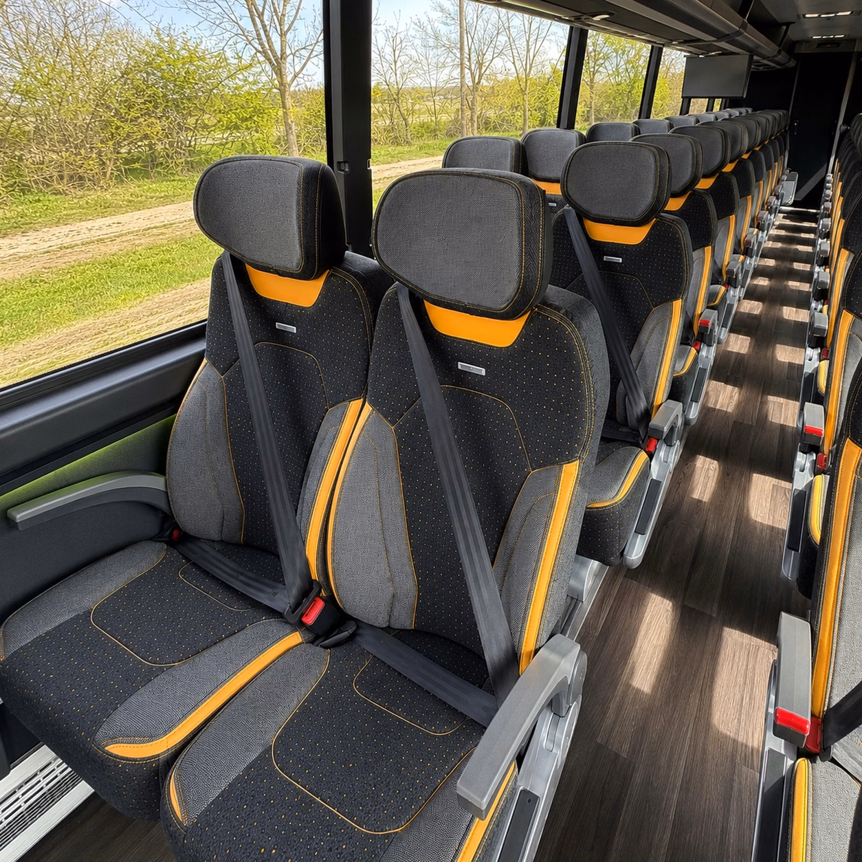 augusta charter bus interior